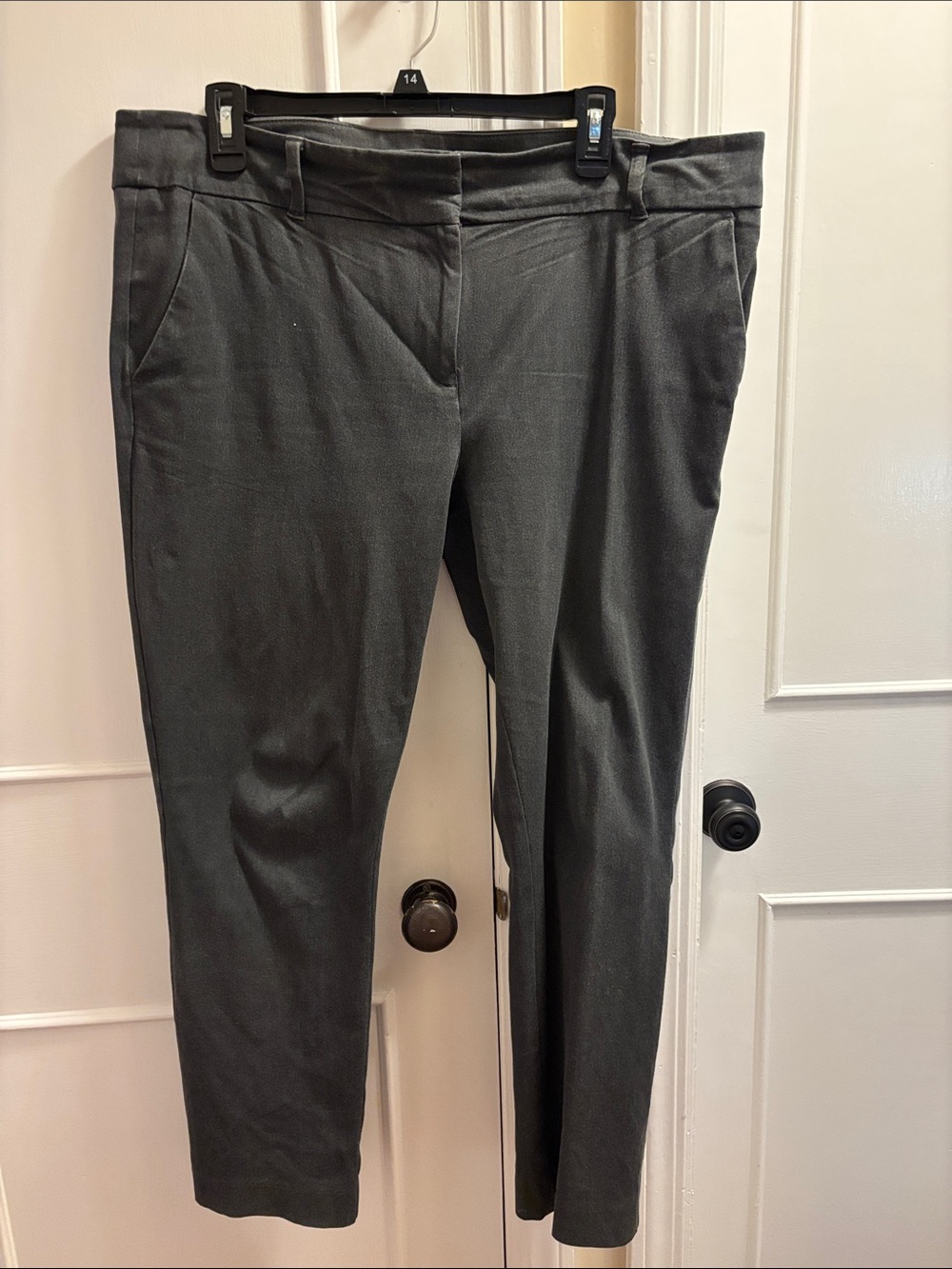 Classic Women's Gray Straight-Leg Trousers